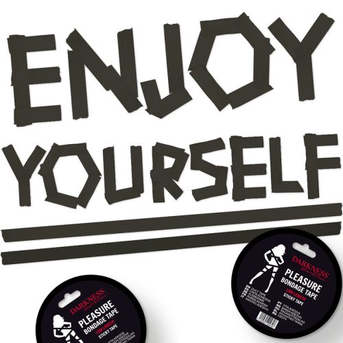 DARKNESS – fekete rögzítő szexuális szalag 15m