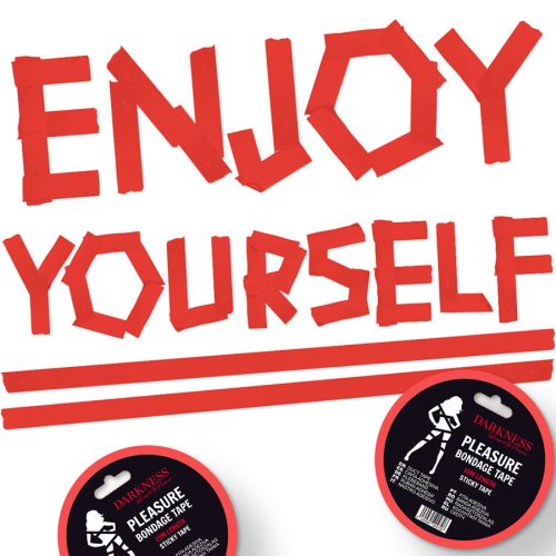 DARKNESS – piros rögzítő szalag 15m – prémium bondage élmény