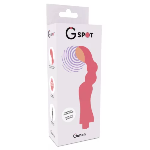 G-SPOT GoHah – prémium G-pontos vibrátor világos pirosban