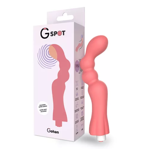 G-SPOT GoHah – prémium G-pontos vibrátor világos pirosban