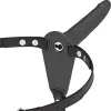 Fetish – fekete szilikon vibrátor prémium hám 15 cm
