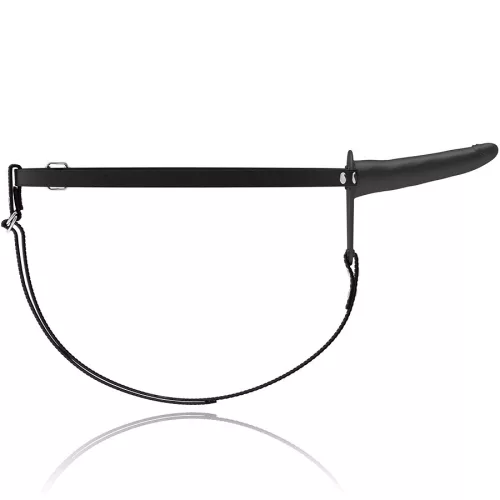 Fetish – fekete szilikon vibrátor prémium hám 15 cm