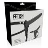 FETISH SUBMISSIVE FELCSATOLHATÓ - FEKETE SZILIKON VIBRÁTOR 15 CM