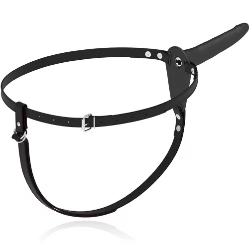 Fetish – fekete szilikon vibrátor prémium hám 15 cm