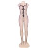 QUEEN FEHÉRNEMŰ CROTHLESS MASNI CSOMÓS BODYSTOCKING S-L