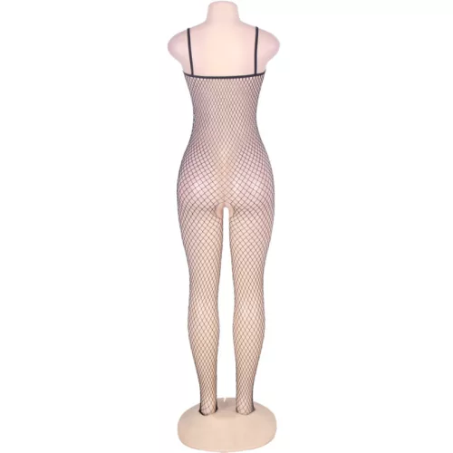 QUEEN fehérnemű – masnival díszített bodystocking S-L
