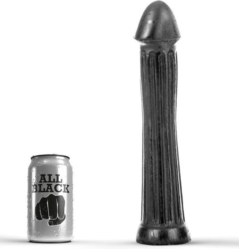 ALL BLACK - elegáns plug dildó 31 cm hosszú