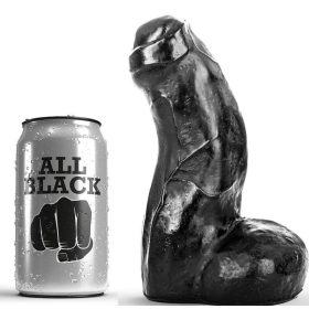 All Black - élethű dildó, 17 cm