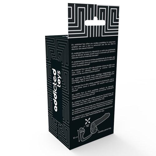 ADDICTED TOYS – anális plug fekete péniszgyűrűvel