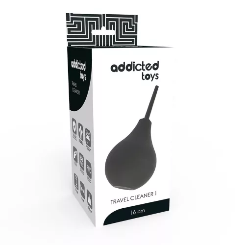ADDICTED TOYS – intim tisztító fekete anális irrigátor
