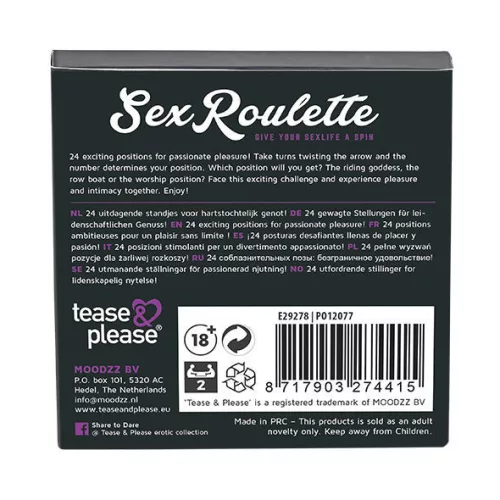 TEASE & PLEASE - érzéki szex rulett játék