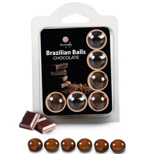 SECRETPLAY – 6 darabos csokoládé ízű brazil golyó szett