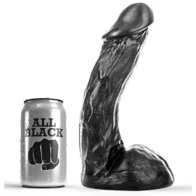 ALL BLACK - 23 cm hosszú prémium masszírozó dildó