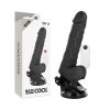 BASECOCK - REALISZTIKUS VIBRÁTOR TÁVIRÁNYÍTÓVAL FEKETE HERÉKKEL 19.5CM