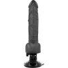 BASECOCK - REALISZTIKUS VIBRÁTOR TÁVIRÁNYÍTÓVAL FEKETE HERÉKKEL 19.5CM