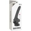 BASECOCK - REALISZTIKUS VIBRÁTOR TÁVIRÁNYÍTÓVAL FEKETE 19 CM