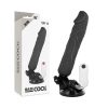 BASECOCK - REALISZTIKUS VIBRÁTOR TÁVIRÁNYÍTÓVAL FEKETE 20 CM