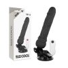 BASECOCK - REALISZTIKUS VIBRÁTOR TÁVIRÁNYÍTÓVAL FEKETE 19,5 CM