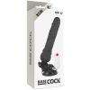 BASECOCK - REALISZTIKUS VIBRÁTOR TÁVIRÁNYÍTÓVAL FEKETE 19,5 CM