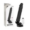 BASECOCK - REALISZTIKUS VIBRÁTOR TÁVIRÁNYÍTÓVAL FEKETE 21 CM