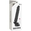 BASECOCK - REALISZTIKUS VIBRÁTOR TÁVIRÁNYÍTÓVAL FEKETE 21 CM