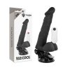 BASECOCK - REALISZTIKUS, CSUKLÓS TÁVIRÁNYÍTÓS VIBRÁTOR FEKETE 20 CM