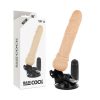 BASECOCK - VALÓSÁGHŰ VIBRÁTOR TÁVIRÁNYÍTÓVAL NATÚR 19,5 CM