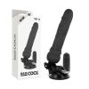 BASECOCK - REALISZTIKUS VIBRÁTOR TÁVIRÁNYÍTÓVAL FEKETE 19,5 CM