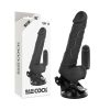 BASECOCK - REALISZTIKUS VIBRÁTOR TÁVIRÁNYÍTÓVAL FEKETE 18,5 CM