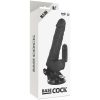 BASECOCK - REALISZTIKUS VIBRÁTOR TÁVIRÁNYÍTÓVAL FEKETE 18,5 CM