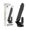 BASECOCK - REALISZTIKUS VIBRÁTOR TÁVIRÁNYÍTÓVAL FEKETE 20 CM