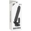 BASECOCK - REALISZTIKUS VIBRÁTOR TÁVIRÁNYÍTÓVAL FEKETE 20 CM