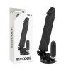 BASECOCK - REALISZTIKUS VIBRÁTOR TÁVIRÁNYÍTÓVAL FEKETE 21 CM