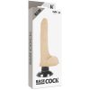 BASECOCK - REALISZTIKUS VIBRÁTOR 2-1 NATÚR 18,5 CM