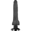 BASECOCK - REALISZTIKUS VIBRÁTOR 2-1 FEKETE 18,5 CM