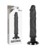 BASECOCK - REALISZTIKUS VIBRÁTOR 2-1 FEKETE 20 CM