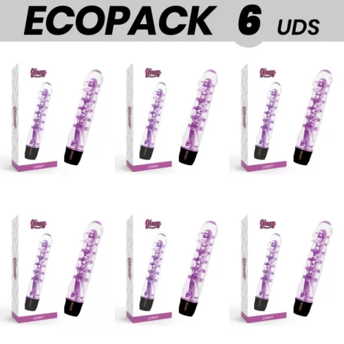 Ecopa 6 darabos Lenny vibrátor lila fényes