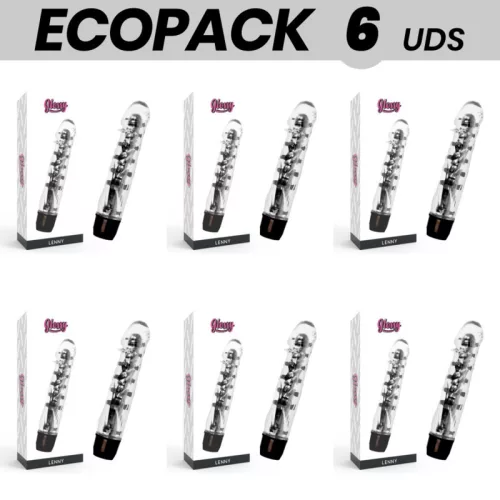 ECOPACK 6 db - fényes Lenny vibrátor fekete