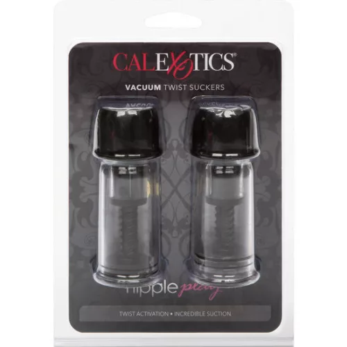 CalExotics - vákuumos csavaros mellbimbóizgató fekete