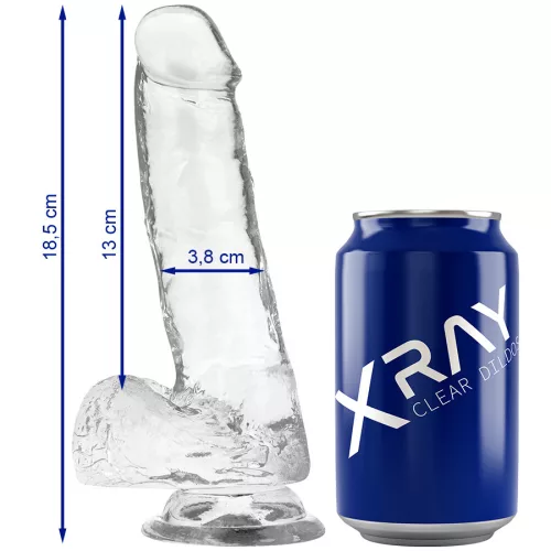 X RAY – átlátszó, rugalmas szexuális segédeszköz 18,5 cm