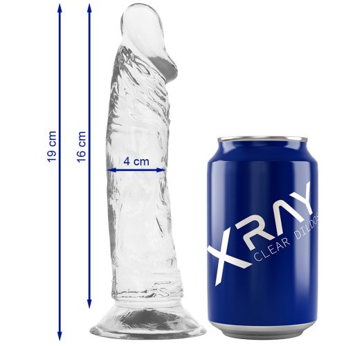 X RAY – átlátszó, 19 cm hosszú vibrátor
