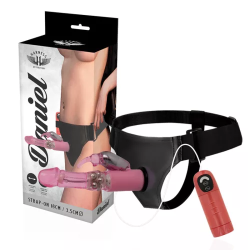 Harness Attraction – vibráló és forgó 18 cm-es maszturbátor