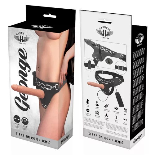 Harness Attraction - élethű vibrátor 19 cm - prémium minőség