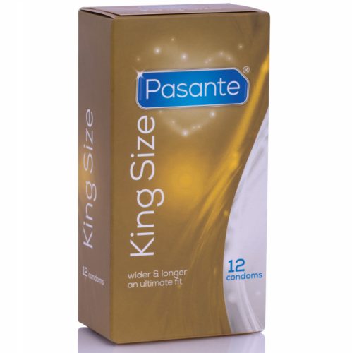 Pasante King MS – prémium óvszerek hosszú és széles változatban, 12 db