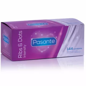 Pasante Intensity pontozott és bordázott óvszer - 144 db