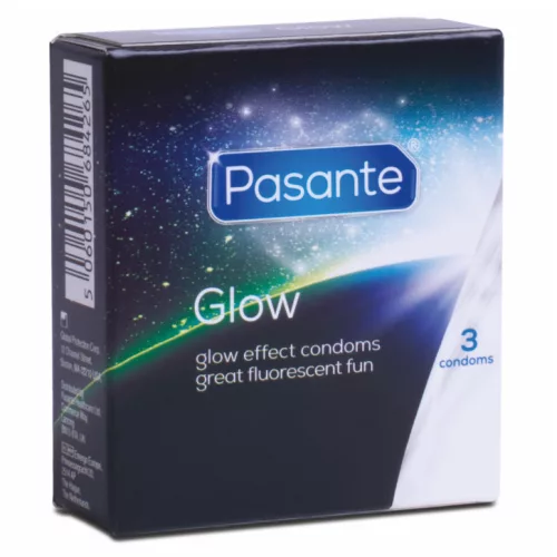 Pasante Glow in the Dark sötétben világító óvszer - 3 db