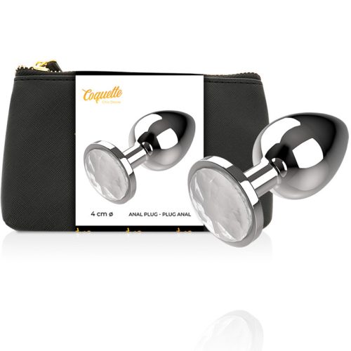 COQUETTE CHIC DESIRE – prémium fém anális dugó, fehér L 4 x 9cm