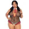 LEG AVENUE – iskoláslány stílusú, erotikus teddy (plus size)