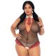 LEG AVENUE – iskoláslány stílusú, erotikus teddy (plus size)
