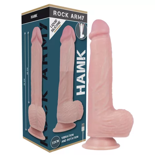 ROCKARMY - rotáló és vibráló realisztikus vibrátor 22 cm